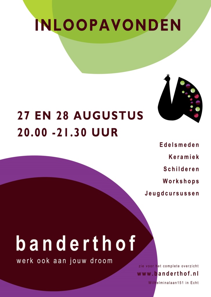 affiche banderthof inloopavonden aug 2020